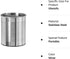 Oggi Jumbo Stainless Steel Rotating Utensil Holder with Removable Divider, Stylish Kitchen Organizer, Height 7.5"
