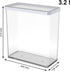 Loft Rectangular Storage Box 3.2L with Lid and Seal, BPA-Free Plastic, Transparent/White
