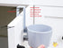 Over-The-Cabinet Hair Dryer Rack, Hair Dryer Holder Holster for Master, Guest, Kid's Bathroom, Vanity - White, 5.4" x