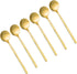 Gold Plated Stainless Steel Espresso Spoons, Pack of 6, lyfLux Mini Teaspoons Set for Coffee, Dessert, 5.3 Inch