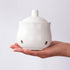 12 OZ Garlic Keeper with Lid, Porcelain Garlic Container Saver for Countertop (White 12 OZ)