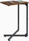 NEFROM C-Shaped End Table, Small Couch Side Table, Sofa TV Tray Table for