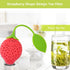 8PC Silicone Tea Strainers for Loose Tea, Cute Strawberry Shape Tea Infuser Set, Tea Filters for Loose-Leaf