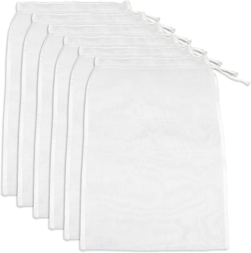 Aecsze 6 Pack Nut Milk Bag Reusable 6x8 Inches Food Strainers, Fine Nylon