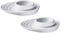 Set of 2 White Porcelain Egg Cups, 3.5-Inch by 4-Inch, Oval Base Holders for Hard or Soft Boiled Eggs