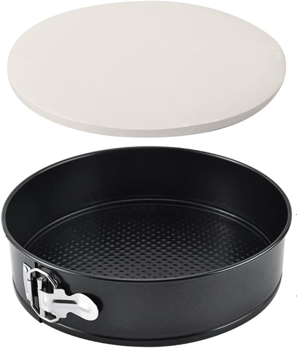 Tellshun 10 Inch Springform Pan, Round Leakproof Nonstick Baking Mold with Removable Bottom for Cake, Cheesecakes, Pizza