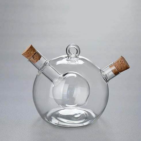 2 1 in Oil and Vinegar Dispenser Cruet Bottle, Kitchen Supplies Glass Olive Oil and Balsamic Vinegar Cruet Bottle