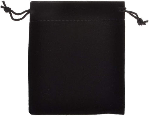 Teensery 25 Pcs Velvet Cloth Drawstring Bags - Jewelry Pouches for Gift Packaging, 2 x 2.75 Inch (Black)
