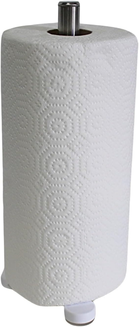 Stainless Steel Suction Cup Paper Towel Holder, Kitchen Bathroom Spare Toilet Paper Holder with Non-Slip Grip Base