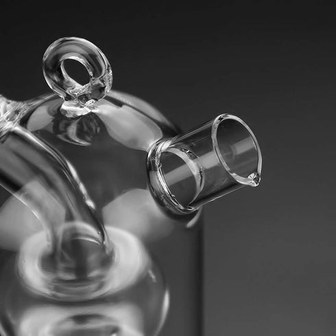 2 1 Olive Oil and Vinegar Dispenser Cruet Bottles, in Transparent Dual Glass for Kitchen Cooking Container