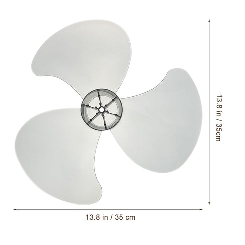 DOITOOL 14 Inch Clear White Plastic Fan Blades, Replacement Leaves for Table Floor Pedestal Fan