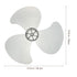 DOITOOL 14 Inch Clear White Plastic Fan Blades, Replacement Leaves for Table Floor Pedestal Fan
