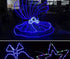 33ft LED Rope Lights, 110V 2 Wire Connectable Blue Outdoor Rope Lights, 240 LED Waterproof Christmas Lights for Deck,