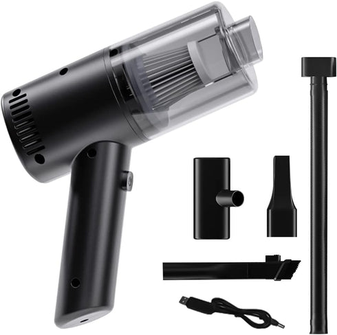 Wireless Handheld Vacuum Cleaner, 6000Pa High Suction Power, Portable Cordless Device, Twin Turbine Motors, Black