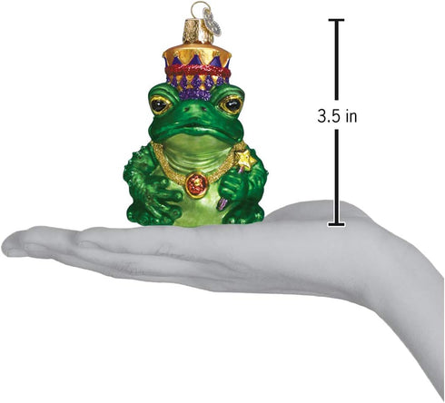 Old World Christmas Frog King Glass Blown Ornaments for Sea and Water Animals Christmas Tree