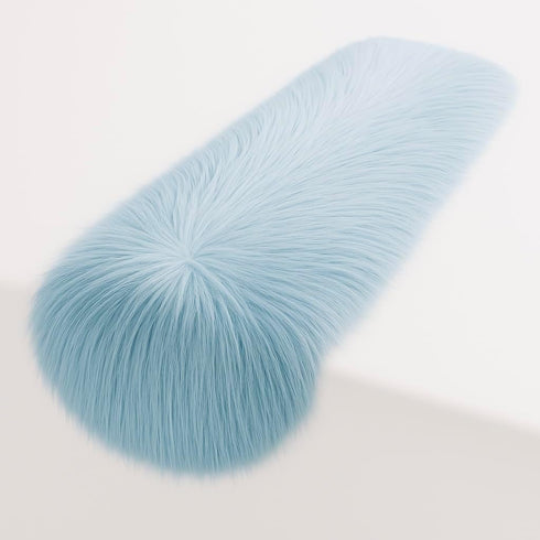 FabricLA Baby Blue Faux Fur Accent Cut 12 x 36 Inches with