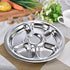 Litewoo Round Divided Plate Stainless Steel 6 Sections