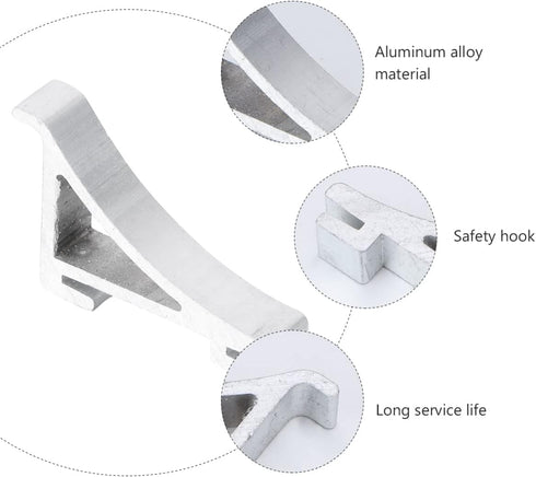 Freezer Shelf Clips - 8PCS Aluminium Refrigerator Shelf Clips for Stable Support of Replacement Shelves Cabinet Cooler