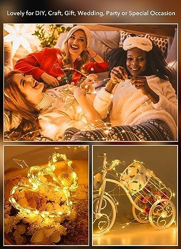 Brightown 12 Pack LED Fairy Lights - Battery Operated String Lights, 7ft 20LED Waterproof Silver Wire