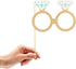 72 Pieces Wedding Photo Booth Props for Bridal Shower, Bachelorette Party, Selfies with Sticks and Stickers