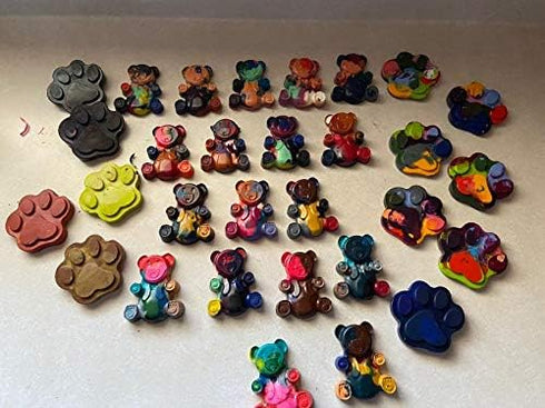 Palksky 20 Cavity Large Gummy Bear Mold, Big Bear Crayon Mold for Brownie Muffin Chocolate and Candy
