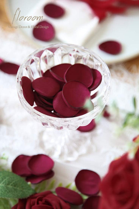 Floroom 500pcs Ivory Faux Silk Rose Petals for Wedding Flower Girl Basket, Aisle Scatter, Centerpieces, Bridal Shower