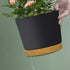 ZMTECH Set of 3 8'' Self Watering Plant Pots, Plastic Planters with Drainage Hole and Saucer for Indoor Outdoor Use