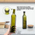 AOZITA 17oz 500ml Glass Olive Oil Bottle Dispenser - Green Oil and Vinegar Cruet with Pourers and Funnel - Olive Oil