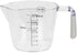 Home Basics 3 Piece Plastic Measuring Cup Set with Rubber Grip Handles, Clear