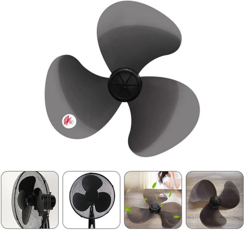 LIFKOME 16 Plastic Fan Blade Leaves, Universal Household Standing Fan Replacement Part with Nut Cover
