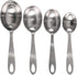 Lindy's 4-Piece Stainless Steel Measuring Scoop Set, Silver, 9 Inches Long