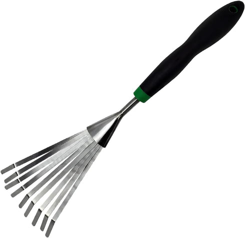 Zenport 15309D Mini Fan Rake, Ergonomic Soft Cushion Grip, Black