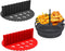 Zayookey 2 Pack Silicone Air Fryer Liners Divider - 6.5inch Reusable Heat Resistant Basket Divider Pads (Black+Red)