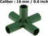 Meiwlong 4 16mm PCS Plastic Gardening Greenhouse Frame Building Connectors Pipe Fitting Heavy Duty Joint Tool Framework