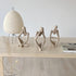 Set 3 Thinker Statues Home Decor, of Pcs Grey Resin Trendy Abstract Art Sculpture Collectible Figurines Home Office