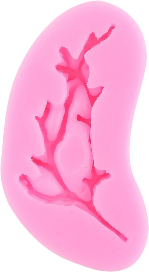 Tree Branch Silicone Fondant Mold, Twig Branch Leaves Fondant Molds for Cake Decorating, Cupcake Topper