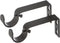 Ivilon Fixed Brackets for Curtain Rods - Set of 2 for 1 or 1 1/8 Inch Rods, Antique Black