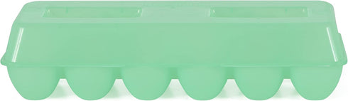 Tuff Stuff TS-ETS12 12 Reusable Carrier Washable Storage Container Empty Plastic Chicken Egg Carton Tray with Lid