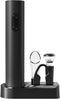 Electric Wine Opener Set, Battery Operated Corkscrew with Storage Base, Automatic Wine Opener for Home Bars (Black)