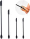 4 Pieces Mini Silicone Spatula Set, Small Rubber Spatula for Makeup and Kitchen, 4 in BLACK