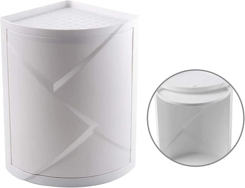 Multifunction Bathroom Kitchen Corner Locker Cosmetic Storage Rack Cabinet Storage Shelf Rotating