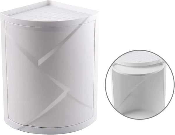Multifunction Bathroom Kitchen Corner Locker Cosmetic Storage Rack Cabinet Storage Shelf Rotating