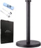 Stainless Steel Paper Towel Holder, Black Countertop Stand for Kitchen Bathroom with Weighted Base for Standard Rolls