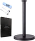 Stainless Steel Paper Towel Holder, Black Countertop Stand for Kitchen Bathroom with Weighted Base for Standard Rolls