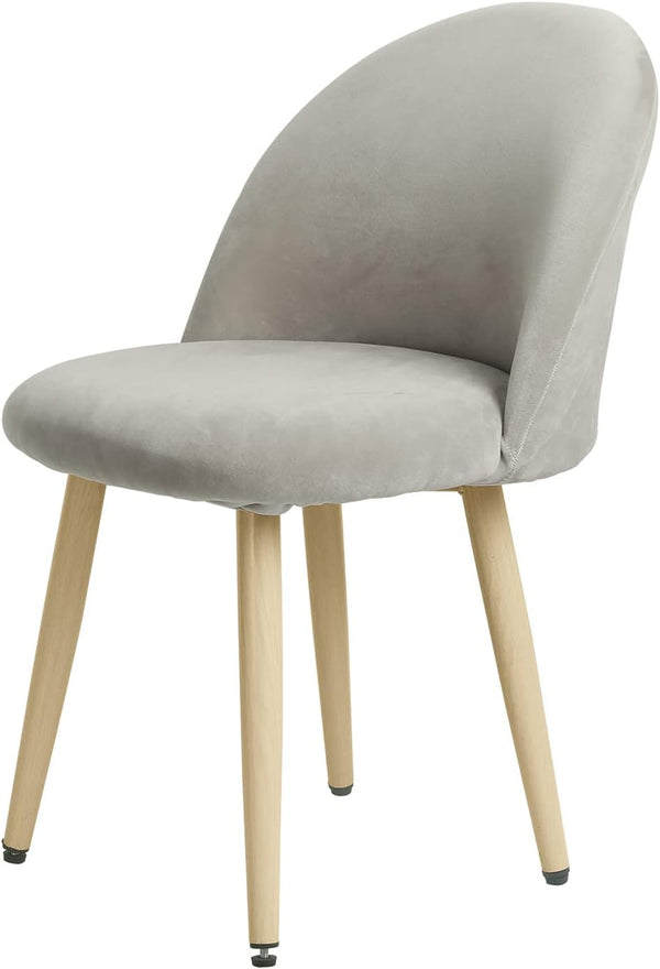 Leorate Dining Chair Cover Velvet Upholstered Side Dining Chair Cover Slipcover Curved