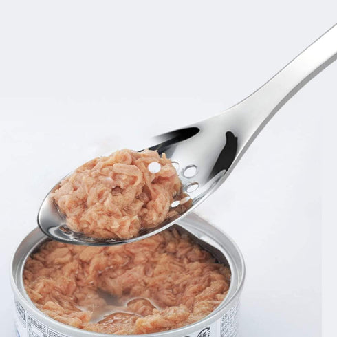 AOOSY Small Slotted Spoons - 2 Set of Modern Stylish Thick Heavy-weight Stainless Steel Caviar Spoon