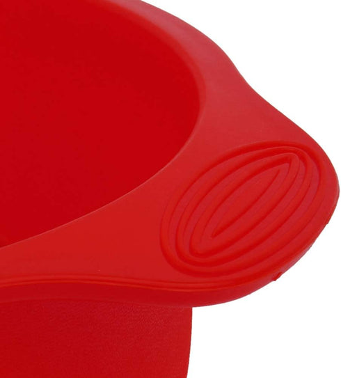 11.42 Inch Silicone Cake Molds, Quick Release Baking Pan for Layer Cakes and Cheese Cakes, Red