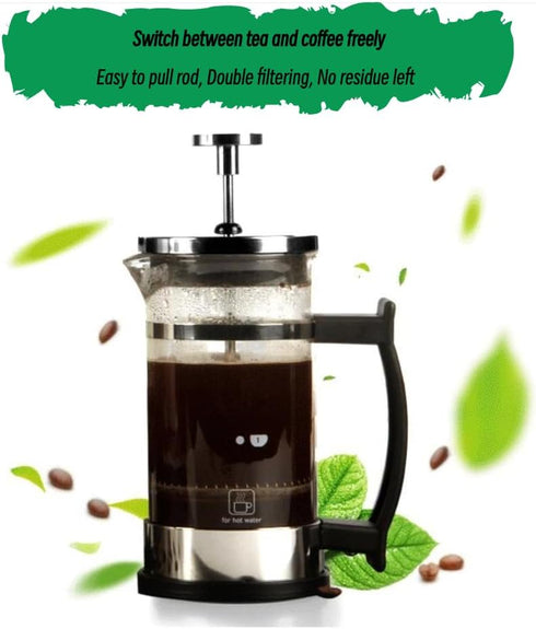 Haofy French Press Coffee Maker - Turkey Coffee Pot Food Grade Espresso Maker Machine with Ergonomic Handle
