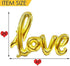 Large Gold Foil LOVE Balloons Banner, 42 Inch Mylar Foil Letters for Wedding, Bridal Shower, Anniversary Decorations