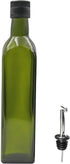 17oz Glass Olive Oil Dispenser Bottle Set - Easy Pour Spout, Drip-Free Carafe, Oil and Vinegar Cruet for Kitchen